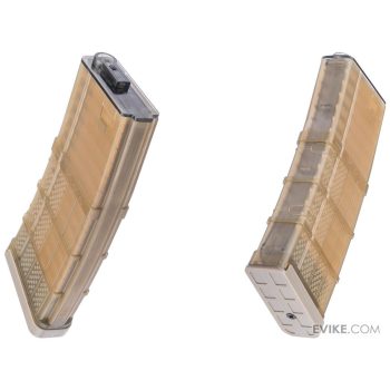 Cargador Mid-Cap de 190 BBs EMG con Licencia Lancer Systems L5AWM para AEGs M4/M16 para Airsoft - Flat Dark Earth Translúcido - Vista 3