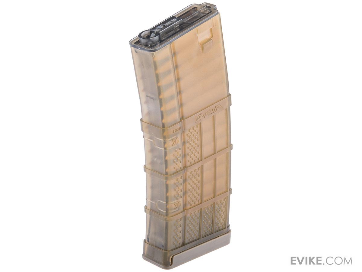 emg-27190 Cargador Mid-Cap de 190 BBs EMG con Licencia Lancer Systems L5AWM para AEGs M4/M16 para Airsoft (Color: Flat Dark Earth Translúcido) - Imagen 1