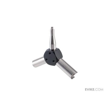 Llave Triple de Acero Inoxidable para Válvulas de Gas de Secundarias y Rifles GBB Evike.com para Airsoft - Vista 2