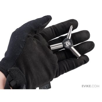 Llave Triple de Acero Inoxidable para Válvulas de Gas de Secundarias y Rifles GBB Evike.com para Airsoft - Vista 3