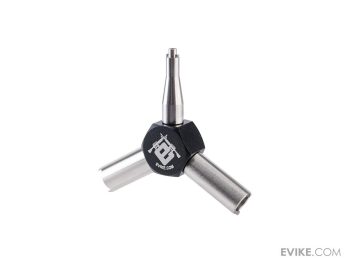 Llave Triple de Acero Inoxidable para Válvulas de Gas de Secundarias y Rifles GBB Evike.com para Airsoft