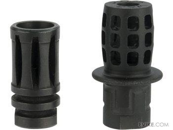 Flash Hider Top Hat LVOA de Acero CNC con Rosca 14 mm CCW para Airsoft (Krytac x War Sport) - Imagen 3