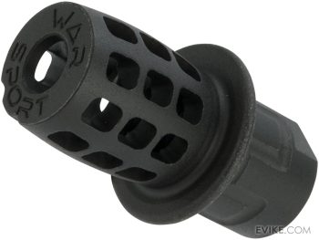 Flash Hider Top Hat LVOA de Acero CNC con Rosca 14 mm CCW para Airsoft (Krytac x War Sport)