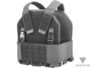 Portaplacas "Reaper" de Phantom Gear® Laser-Cut para Airsoft (Color: Negro)
