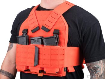 Portaplacas "Reaper" de Phantom Gear® Laser-Cut para Airsoft (Color: Naranja) - Imagen 7