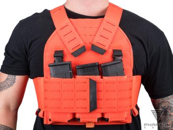 Portaplacas "Reaper" de Phantom Gear® Laser-Cut para Airsoft (Color: Naranja) - Imagen 8