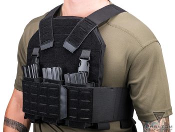 Portaplacas "Reaper" de Phantom Gear® Laser-Cut para Airsoft (Color: Negro) - Imagen 7