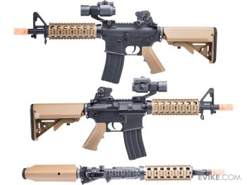 Réplica AEG M4 MK18 CQB-R con ETU E-Shooter Kestrel y Licencia Colt para Airsoft (Modelo: MK18 CQB-R / Tan) - Imagen 2