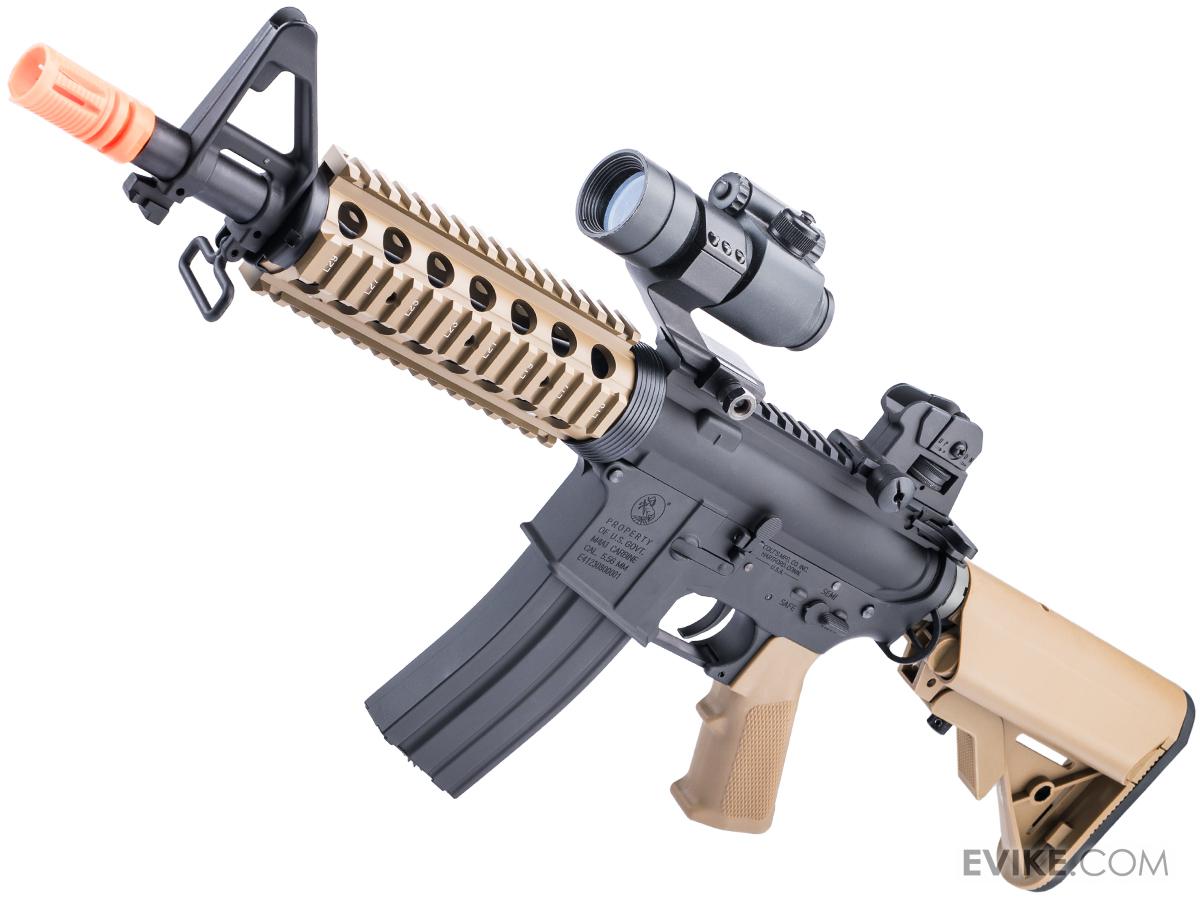 colt-118970 Réplica AEG M4 MK18 CQB-R con ETU E-Shooter Kestrel y Licencia Colt para Airsoft (Modelo: MK18 CQB-R / Tan) - Imagen 1