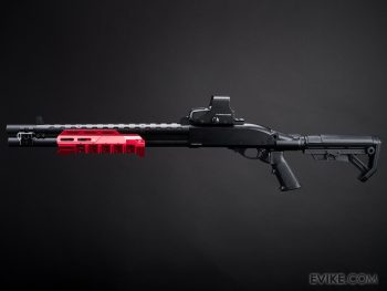 Escopeta de Airsoft M870 Tactical CO2 Pump Action con Handguard M-LOK EMG x Strike Industries para Airsoft (Color: Rojo) - Imagen 2