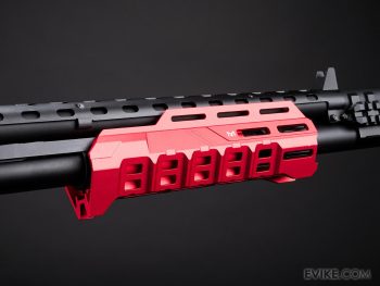 Escopeta de Airsoft M870 Tactical CO2 Pump Action con Handguard M-LOK EMG x Strike Industries para Airsoft (Color: Rojo) - Imagen 4