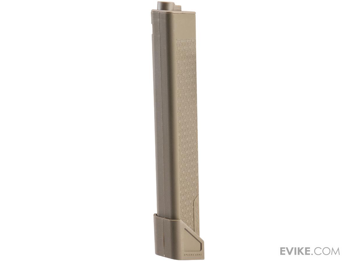 specna-106713 Cargador Mid-Cap S-Mag de 100 BBs para AEG X-Series PDW para Airsoft (Color: Tan) - Imagen 1