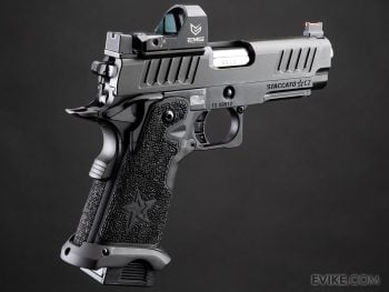Réplica Secundaria GBB Staccato C2 Compact 2011 T8 con Slide Lista para RMR de 6mmProShop para Airsoft (Green Gas) - Imagen 2