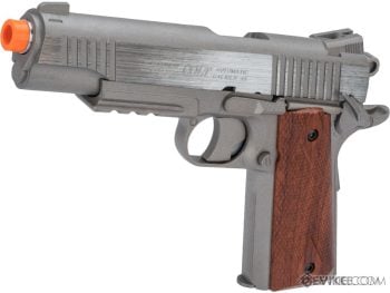 Secundaria de CO2 Colt M45A1 High Efficiency Non-Blowback con Licencia Oficial para Airsoft (Modelo: Acero Inoxidable)